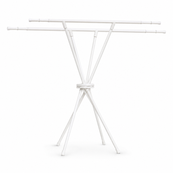 Steel Foldable Slim Clothes Drying Rack on white background