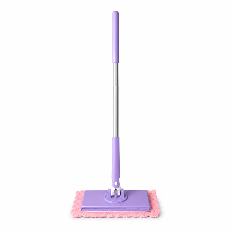Purple Mini Flat Mop on white background