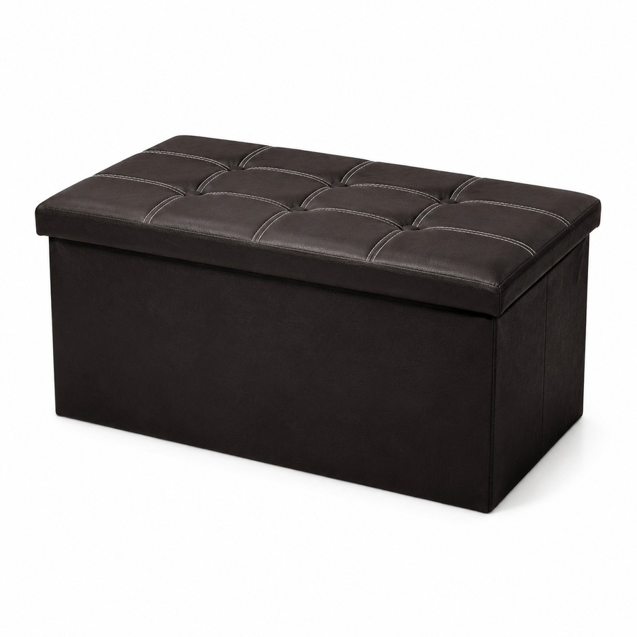 Large Foldable Storage Bench on White Background
