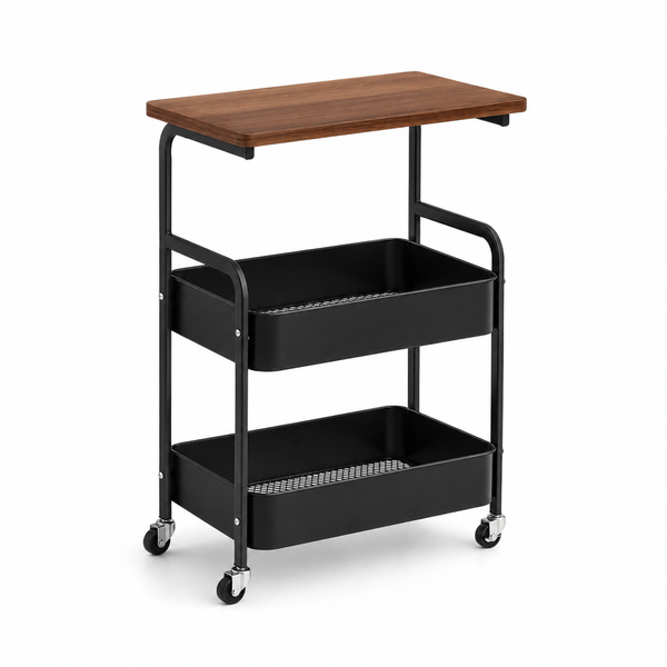 2 in 1 Table Trolley on White Background