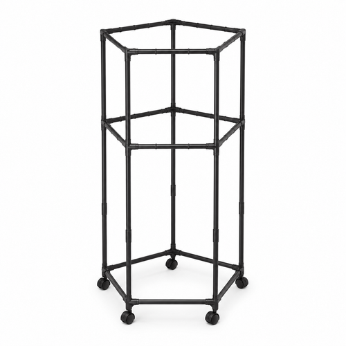 Polygon Clothes Drying Rack on White Background