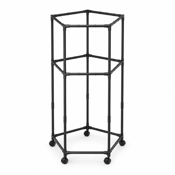 Polygon Clothes Drying Rack on White Background