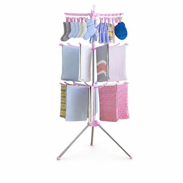 Living Master 3 Tier Foldable Clothes Drying Rack on white background
