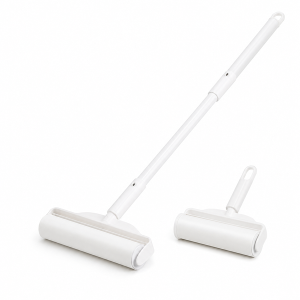 Long Handle Sticky Lint Roller on white background