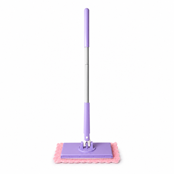 Purple Mini Flat Mop on white background
